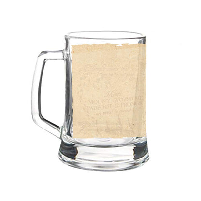 Harry Potter – Marauder’s Map – Mischief Managed Quote - 16 oz Pint Size Glass Morphing Mugs Color Changing Clue Mug – Full Image Revealed When COLD Liquid Is Added