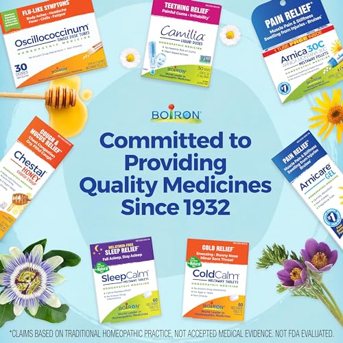 Boiron SleepCalm Tablets Sleep Aid for Deep, Relaxing, Restful Nighttime Sleep - Melatonin-Free and Non Habit-Forming - 60 Count