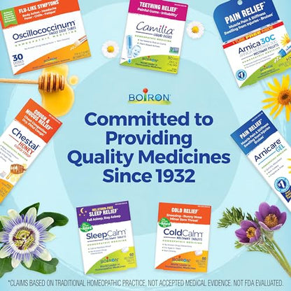 Boiron SleepCalm Tablets Sleep Aid for Deep, Relaxing, Restful Nighttime Sleep - Melatonin-Free and Non Habit-Forming - 60 Count