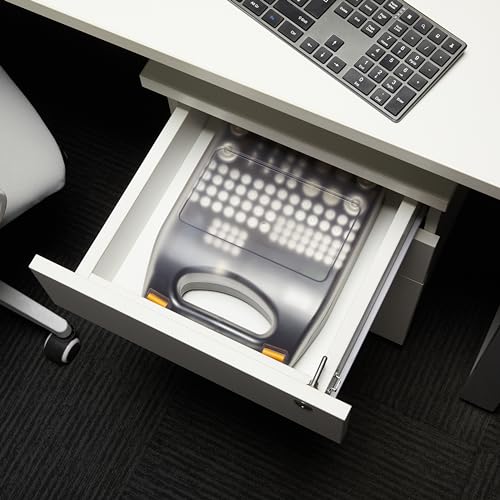 Amazon Basics Battery Organizer with Tester, Wall-Mounted Design, Handle Holds 110 Batteries, Clear/Black