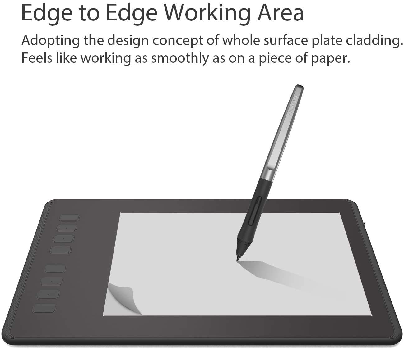 HUION Inspiroy H950P Drawing Tablet, 8x5 inch Digital Art Tablet with Battery-Free Stylus, 8192 Pen Pressure, Tilt, 8 Hot Keys, Graphic Tablet for Design, Writing, OSU, Work with Mac, PC, Mobile