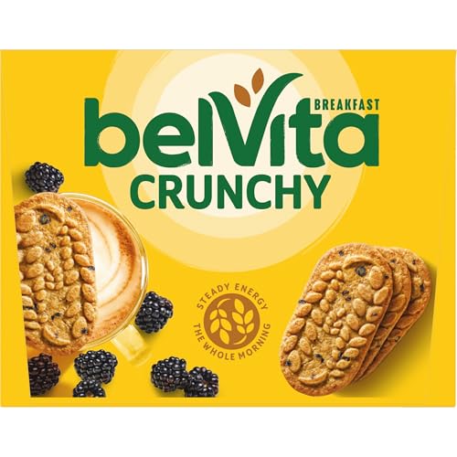 belVita Blueberry Breakfast Biscuits, Value Pack, School Snacks, 12 Packs (4 Biscuits Per Pack)