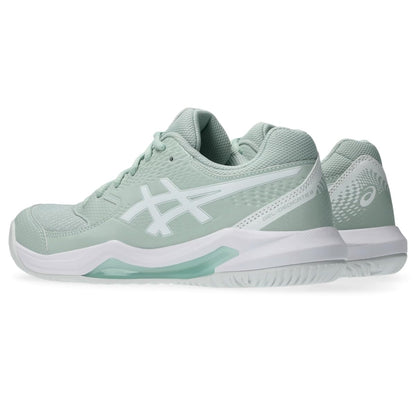 ASICS Women's Gel-Dedicate 8 Tennis Shoes, 9, Lichen Rock/White