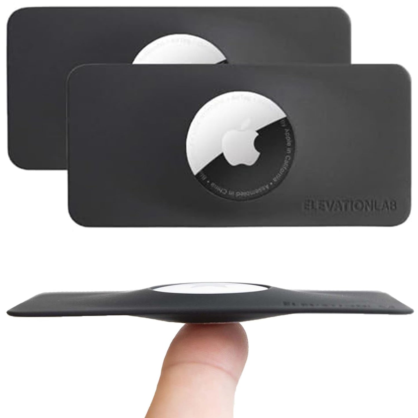 AirTag Wallet Holder (2 Pack) - TagVault™ - The Best Way to Keep AirTag in Your Wallet | Ultra-Thin, Flexible, Stays Hidden, Patent Pending | Elevation Lab