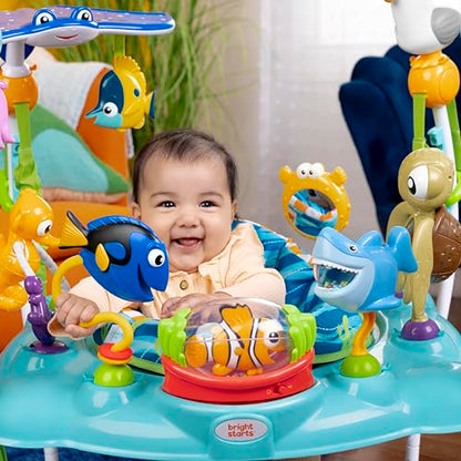 Bright Starts Disney Baby Finding Nemo Sea of Activities Baby Activity Center Jumper with Interactive Toys, Lights, Songs & Sounds, 6-12 Months (Blue)