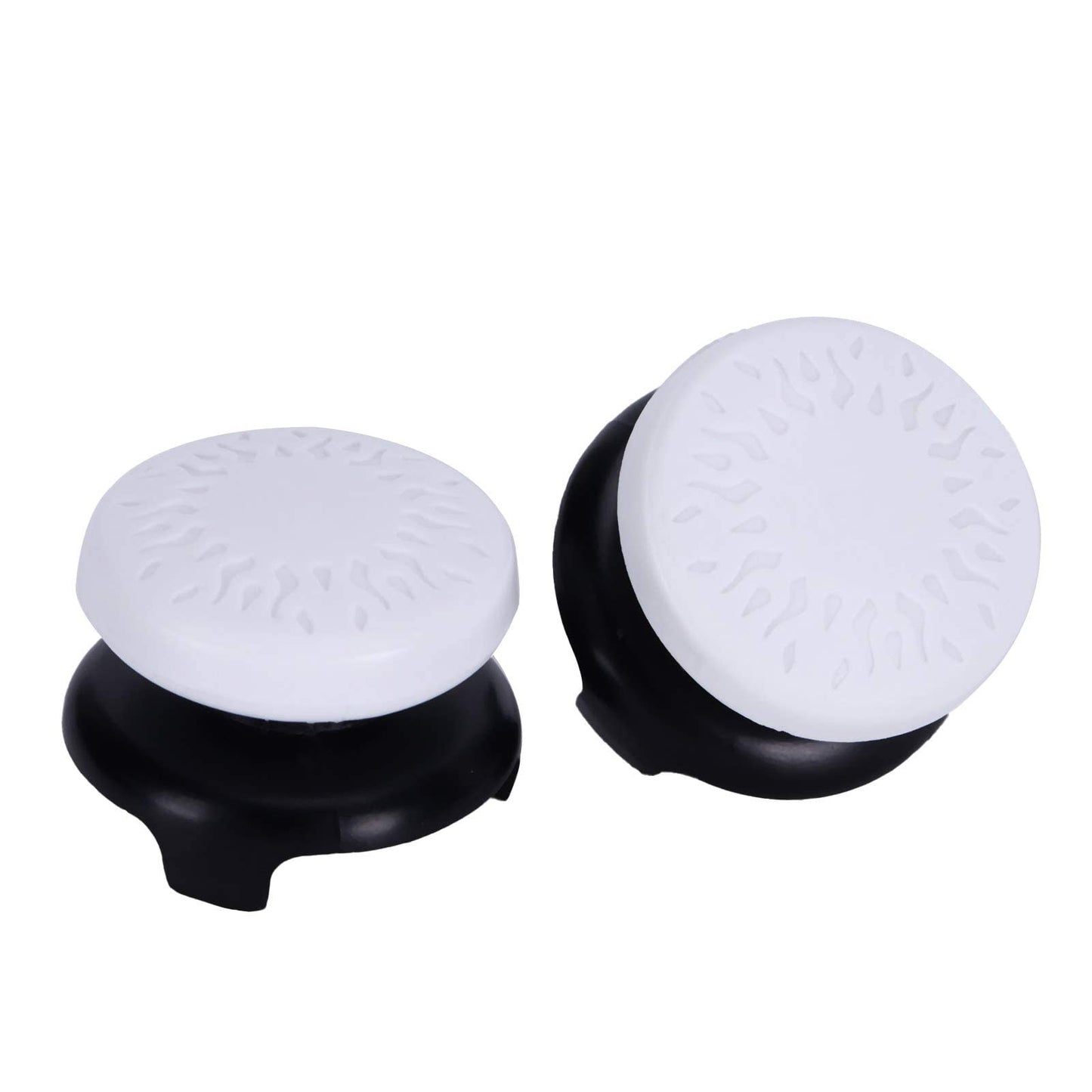 ASHATA 2Pcs Thumbstick Extender for PS5, 3D Texture Thumb Grip Stick Joystick Thumbstick for PS5 Controller (White)