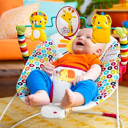 Bright Starts Portable Baby Bouncer Soothing Vibrations Infant Seat with Removable-Toy-Bar, 0-6 Months 6-20 lbs (Playful Pinwheels)