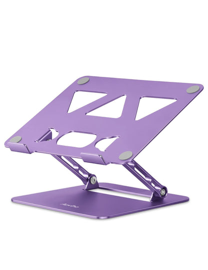 Aoviho Adjustable Laptop Stand for Desk,Portable Laptop Stand Holder and Riser,Foldable Aluminum Notebook Computer Stands for MacBook Air Pro HP Lenovo Dell Samsung Chromebook, 10-15.6 inch, Purple