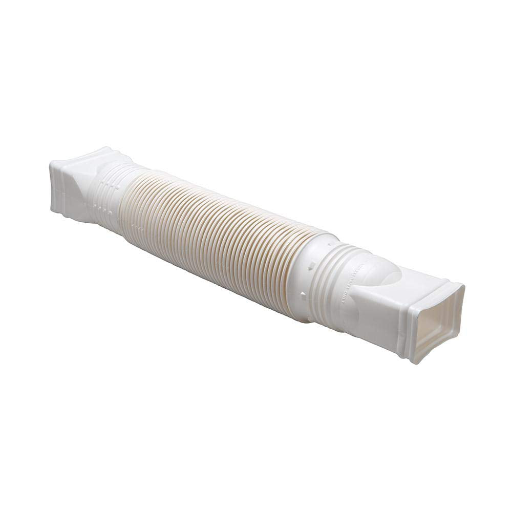 Amerimax White Flexible Downspout Extension Gutter Connector Rainwater Drainage