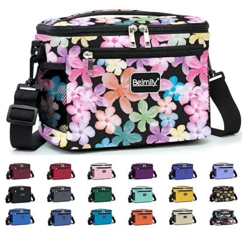 BEIMILY Lunch Bag for Women/Men,Reusable Lunch Box Small Lunch Bag Soft Sided,Leakproof Cooler Bag for Work