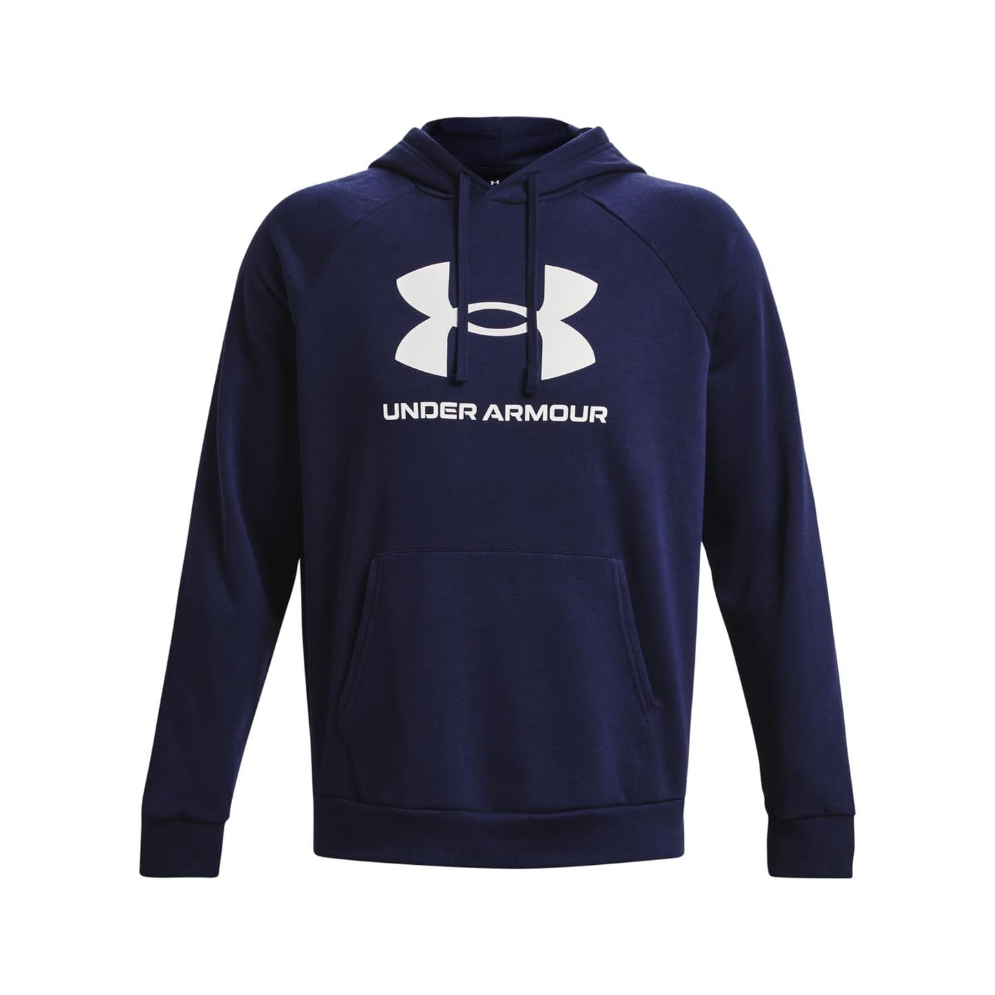 Under Armour Men's Rival Fleece Logo Hoodie, (410) Midnight Navy / / White, X-Small
