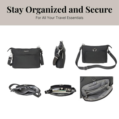 Baggallini Womens Anti-theft Memento Crossbody Bag Cross Body