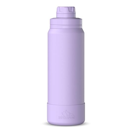Hydrapeak 26oz Sport Insulated Water Bottle with Chug Lid, Leak & Spill Proof, Keeps Drinks Cold for 24 Hours, Hot for 12 Hours, Premium Stainless Steel Water Bottles (26oz, Lavender)