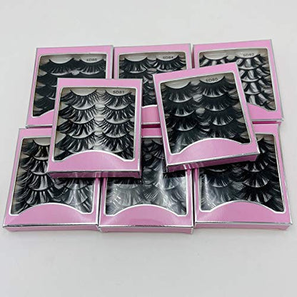 HBZGTLAD NEW 5Pair Fluffy Lashes 25mm 3d Mink Lashes Long Thick Natural False Eyelashes Lashes Vendors Makeup Mink Eyelashesa(5D83)