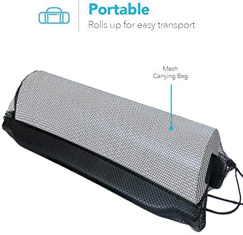 American Lifetime Slide Board - Workout Board for Fitness Training and Therapy with Shoe Booties and Carrying Bag Included (White, 7.5 Feet)