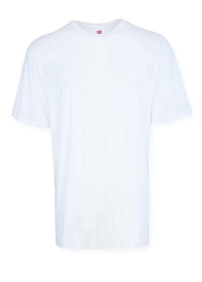 Hanes Men’s Tall 100% Cotton Crew Neck Undershirts, Tagless, Ultra Comfort, 3X-Large Tall, White - 5 Pack