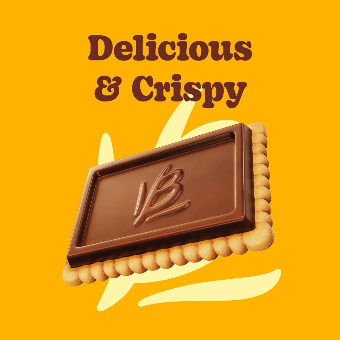 Bauducco Choco Biscuit Cookies, 25.3 oz (Pack of 40) - Crispy & Delicious Chocolate Cookies, Individually Wrapped for Snacks, Dessert & Lunch Boxes - 2 Cookies per Pack