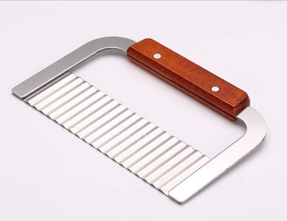 HTBMALL Crinkle Cutter, French Fry Cutter for Potatoes, Upgraded Stainless Steel Blade, Potato Slicer Frency Fry Crinkle Cutter Chopper Wavy Cutting Tool for Potatoes Carrots Cucumbers