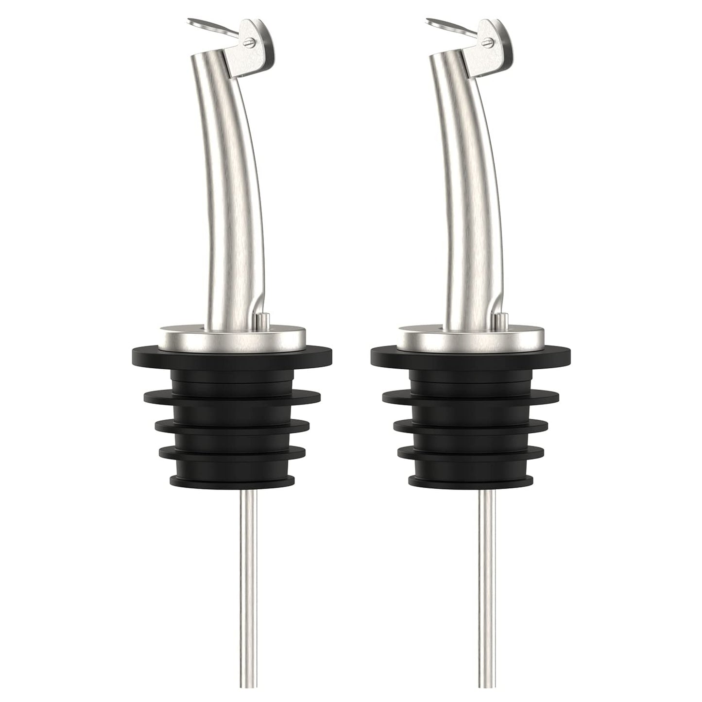 Axe Sickle 2 Pcs Stainless Steel Speed Pour Spouts, Olive Oil Dispenser Spout for 3/4" Bottle Mouth, Flip Top