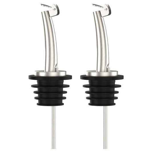 Axe Sickle 2 Pcs Stainless Steel Speed Pour Spouts, Olive Oil Dispenser Spout for 3/4" Bottle Mouth, Flip Top