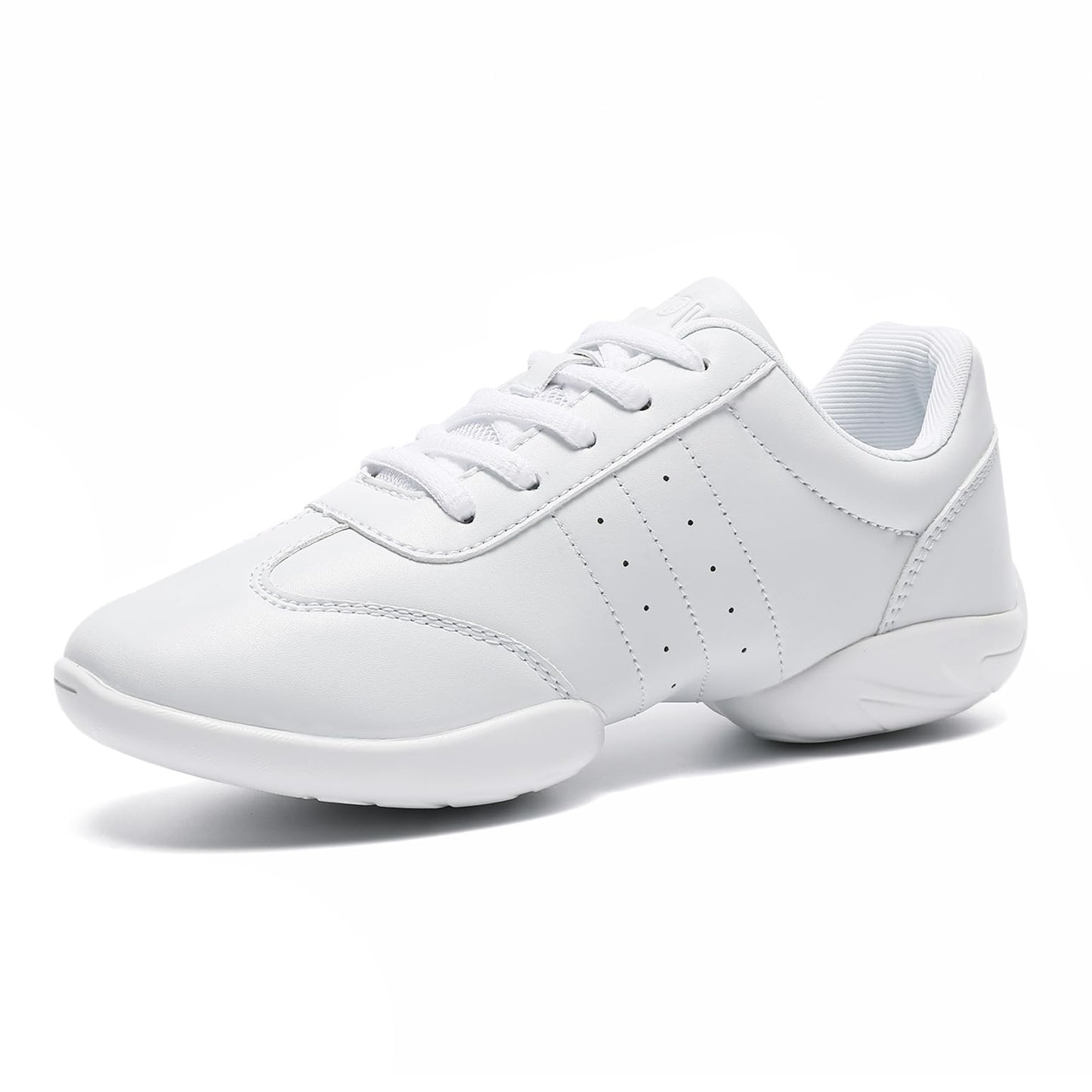 HWJHMX White Cheer Shoes for Girls Womens Youth Cheerleading Shoes Cheering Team Gear Cheer Sneakers Cheerleaders Athletic Comfortable Flats Breathable Soft Kids Cheer Shoes Size