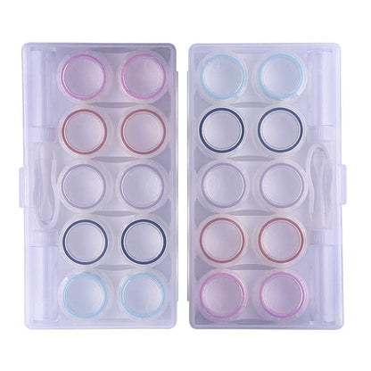 APZDFGIFCD Clear Contact Lens Case, Contact Lens Organizer Case with Carrying Travel Holder -10 Pack