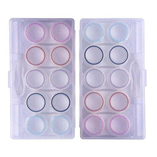 APZDFGIFCD Clear Contact Lens Case, Contact Lens Organizer Case with Carrying Travel Holder -10 Pack