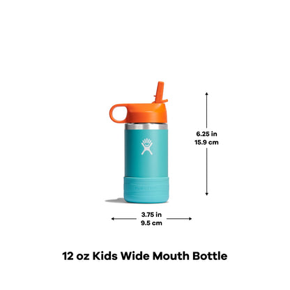 Hydro Flask 12 Oz Kids Wide Mouth Straw Cap and Boot Anemone