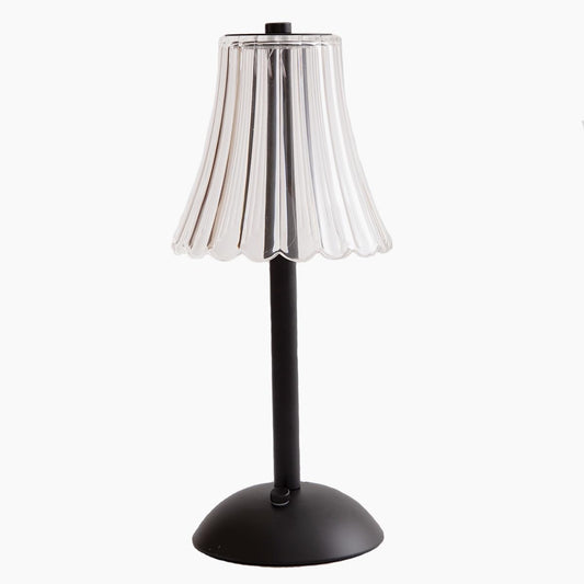 HEQET Cordless Table Lamps for Home,Table,Dining Room, Gold Rechargeable Lamps, USB Charge 12'' Tall LED Brass Portable Outdoor Indoor Table Lamp with Built-in Dimmer (Black-White)