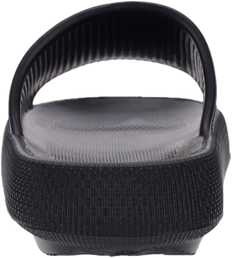 BRONAX Slides for Women Pillow Slippers for Ladies House Sandals Open Toe Comfy EVA Soft Cushioned Thick Sole 35-36 Black