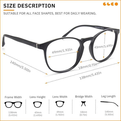 IBOANN Iconic Blue Light Glasses for Woman - Computer Glasses up to 99% Blue Light Blocking - Anti Eyestrain & UV Glare