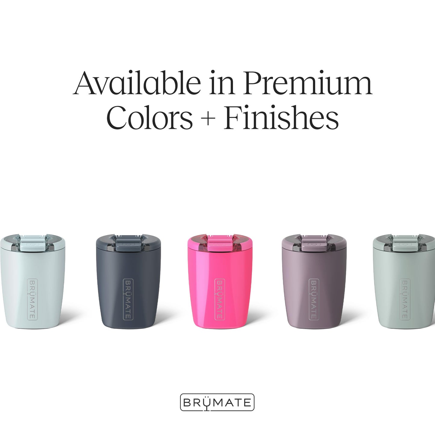 BrüMate Rocks 100% Leak-Proof 12oz Insulated Lowball Cocktail & Whiskey Tumbler - Double Wall Vacuum Stainless Steel - Camping, Travel Tumbler & Cocktail Glass (Blue Agave)