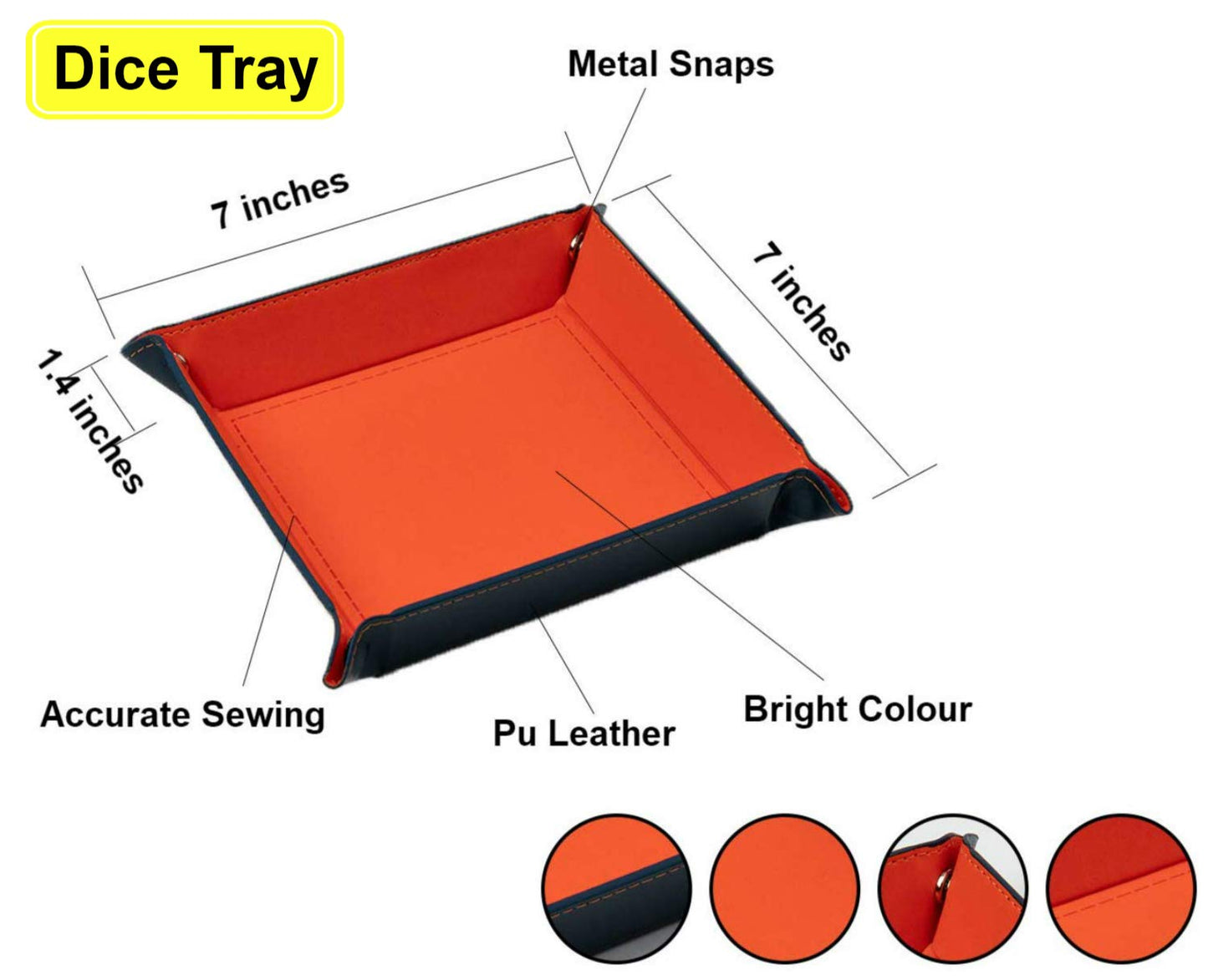 6 Sets DND Dice Polyhedral Dice Dungeons and Dragons Rolling Dice for RPG MTG Table Games Dice Bulk with Free Six Drawstring Bags and PU Leather D&D Dice Tray