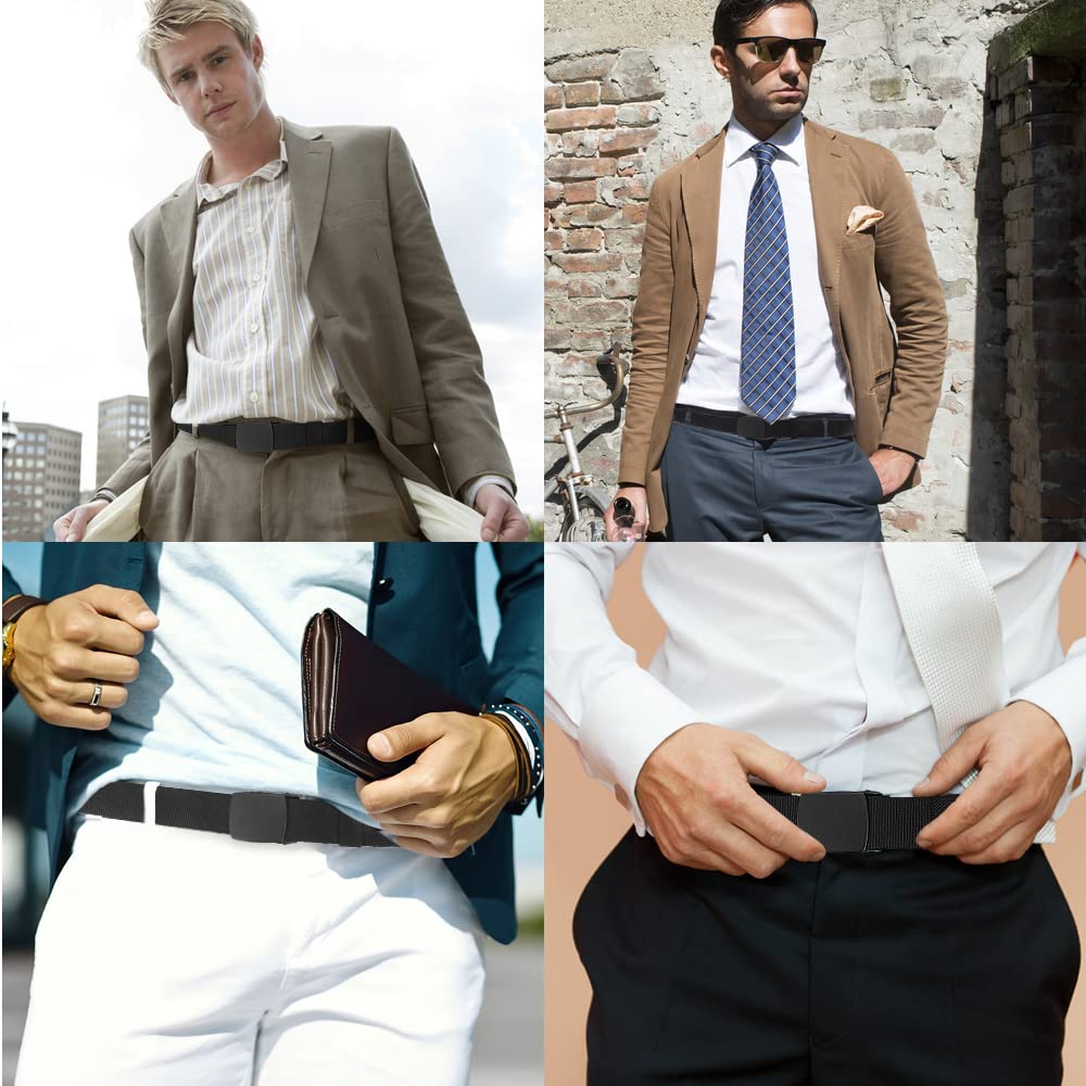 AGPTEK Travel Money Belt, Hidden Money Pouch, Anti-Theft Security Waist Wallet, Secret Compartment Money Hideaway for Business Trip Jogging Outdoor Working, Gift for Fathers Dad Men Boyfriend, Black