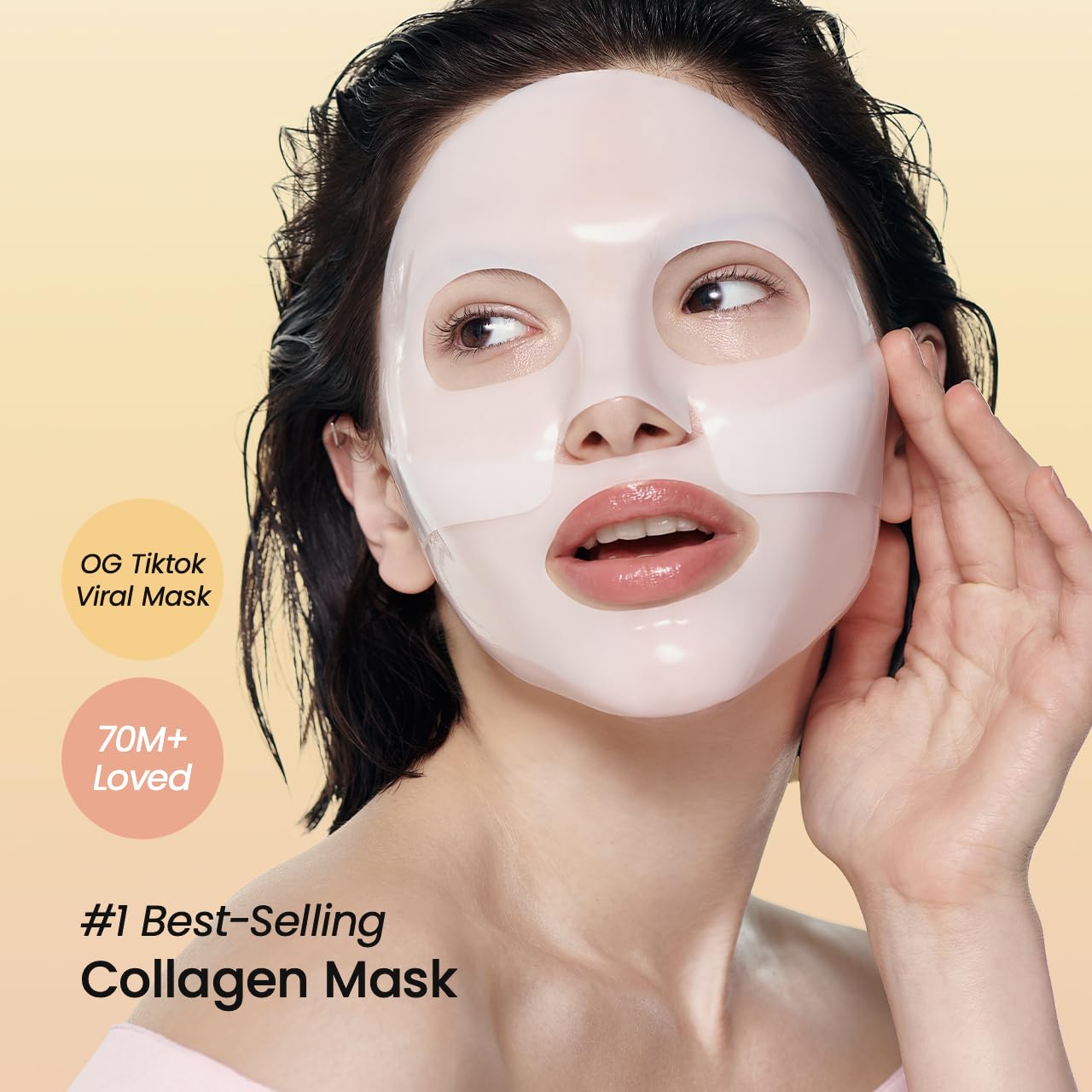 BIODANCE Bio-Collagen Real Deep Mask, Hydrating Overnight Hydrogel Mask, Pore Minimizing, Elasticity Improvement, 34g x4ea