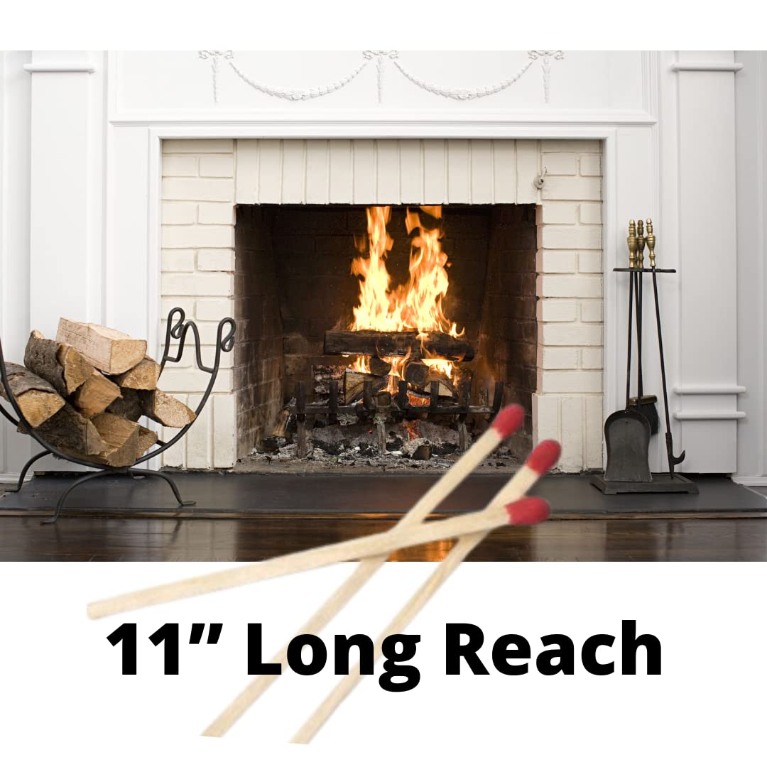 4 BOXES - 11" Fireplace Matches, Long Reach, 160 Matches Total