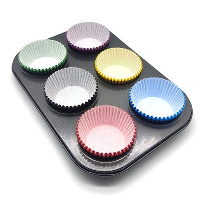 Bakehope Standard Baking Cups, Classic Black Greaseproof Festive Cupcake Liners, 150-count