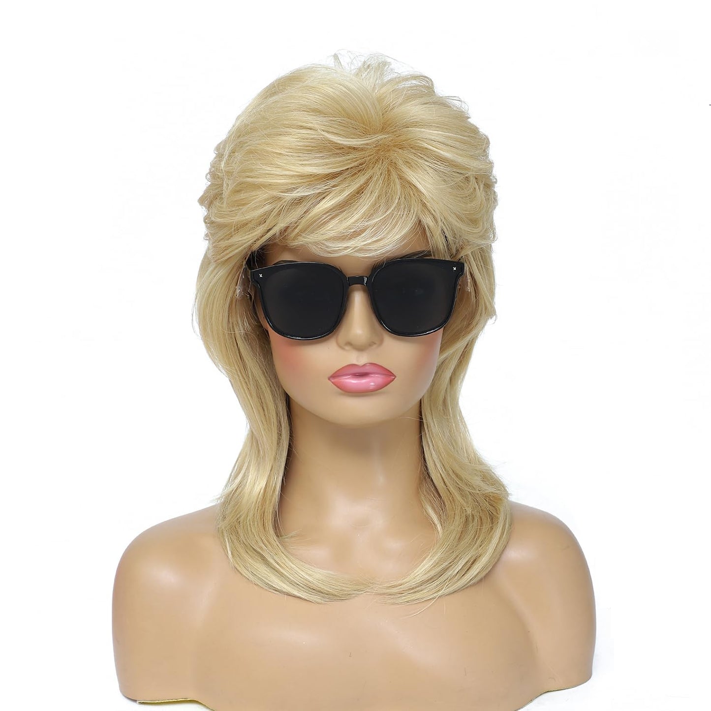 Adequate Mullet Wigs for Women,Joe Dirt,Emo Wig,80s 90s Costumes Fancy Party Accessory Cosplay Wig,Halloween Man x (Light Blonde)