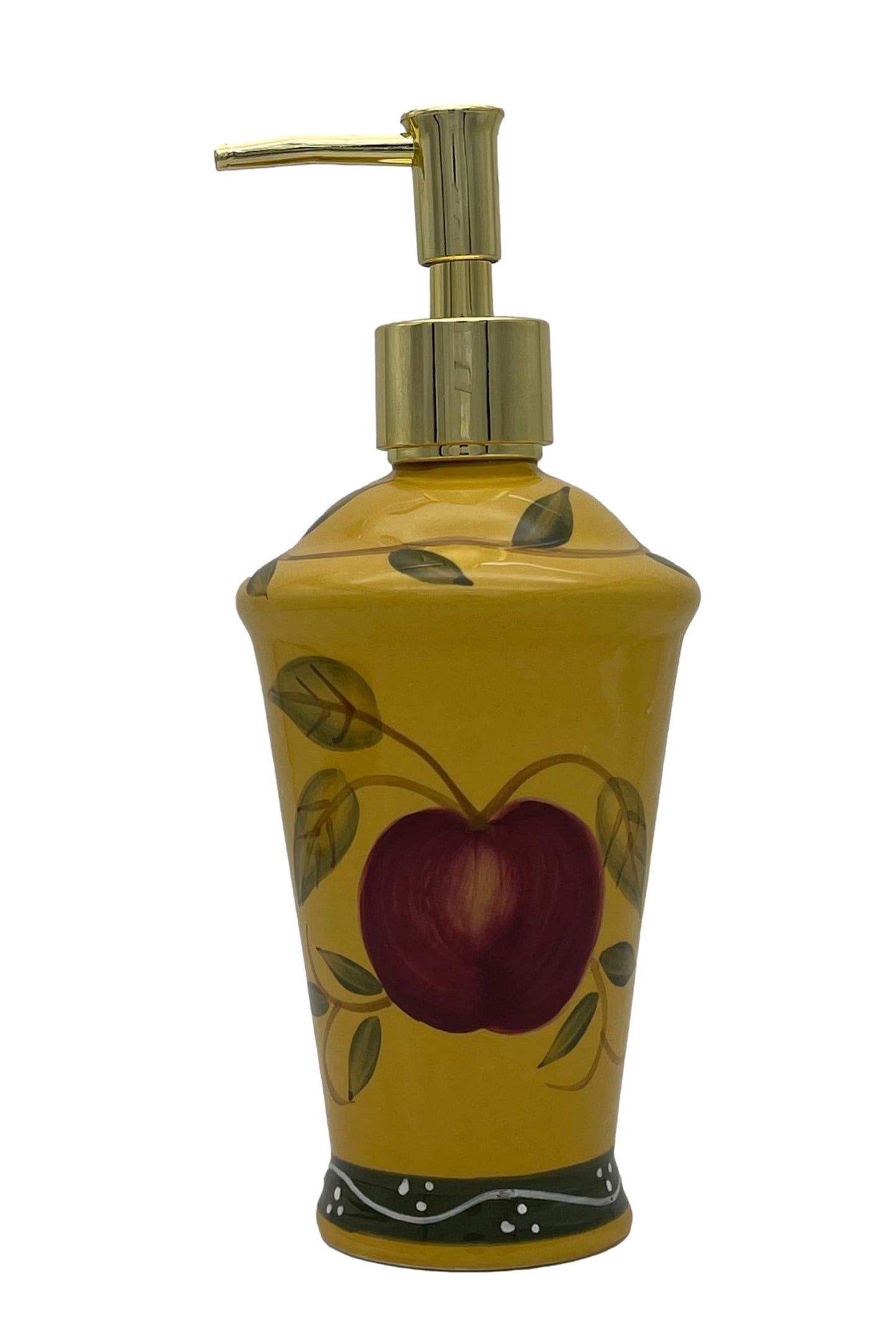 ACK Ceramic Hand Painted Tuscany Fruit Décor Refillable Soap Dispenser,Lotion Jar, Kitchen Décor, Bathroom Décor