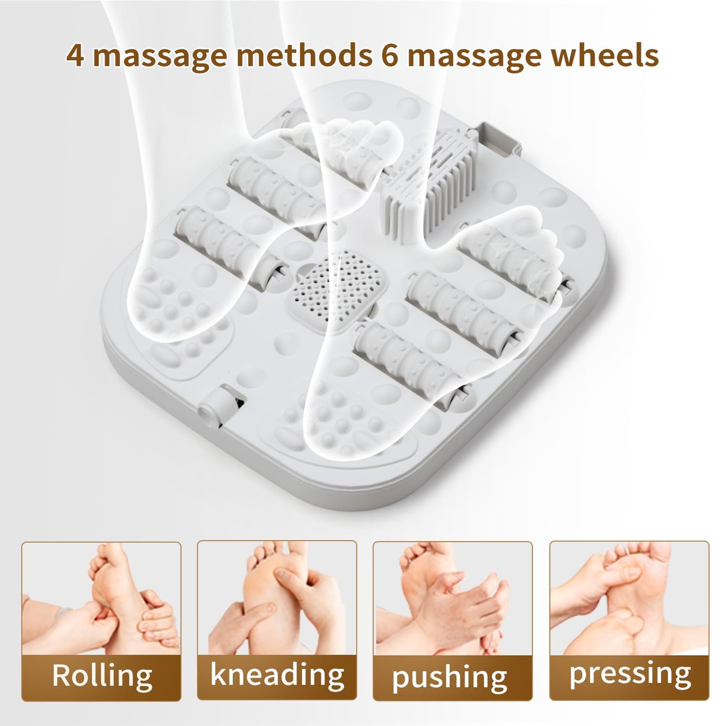 ACKLEAP Collapsible Foot Spa with Heat, Touchscreen, Foldable Foot Bath Massager with Temperature Control, Foot Massage Rollers, Pedicure Spa for Home, Office, Relaxation, Gift for Men & Women