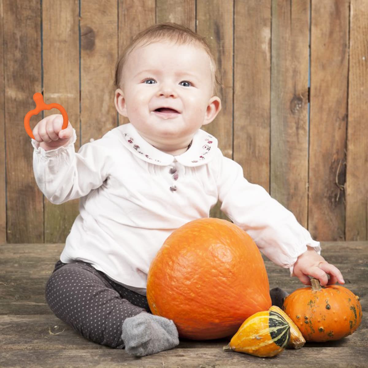 Anditoy 4 Pack Halloween Teething Toys Halloween Teether for 3-12 Months Baby Toddlers Halloween Treat Bags Gifts