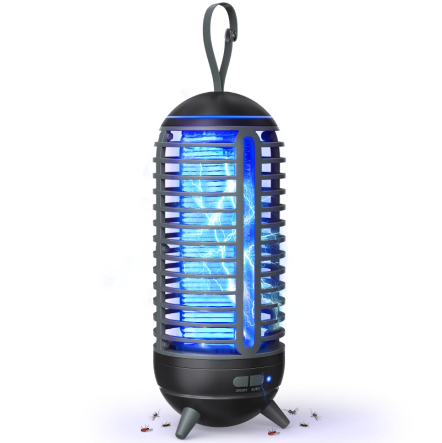Bug Zapper Outdoor Rechargeable 2 in 1 Wireless Mosquito Killer Lamp 2500mAh Bug Zapper Electric Trap Ideal Fly Zapper Indoor for Patio, Home, Backyard, Yard, Garden, Campsite (Black) 1