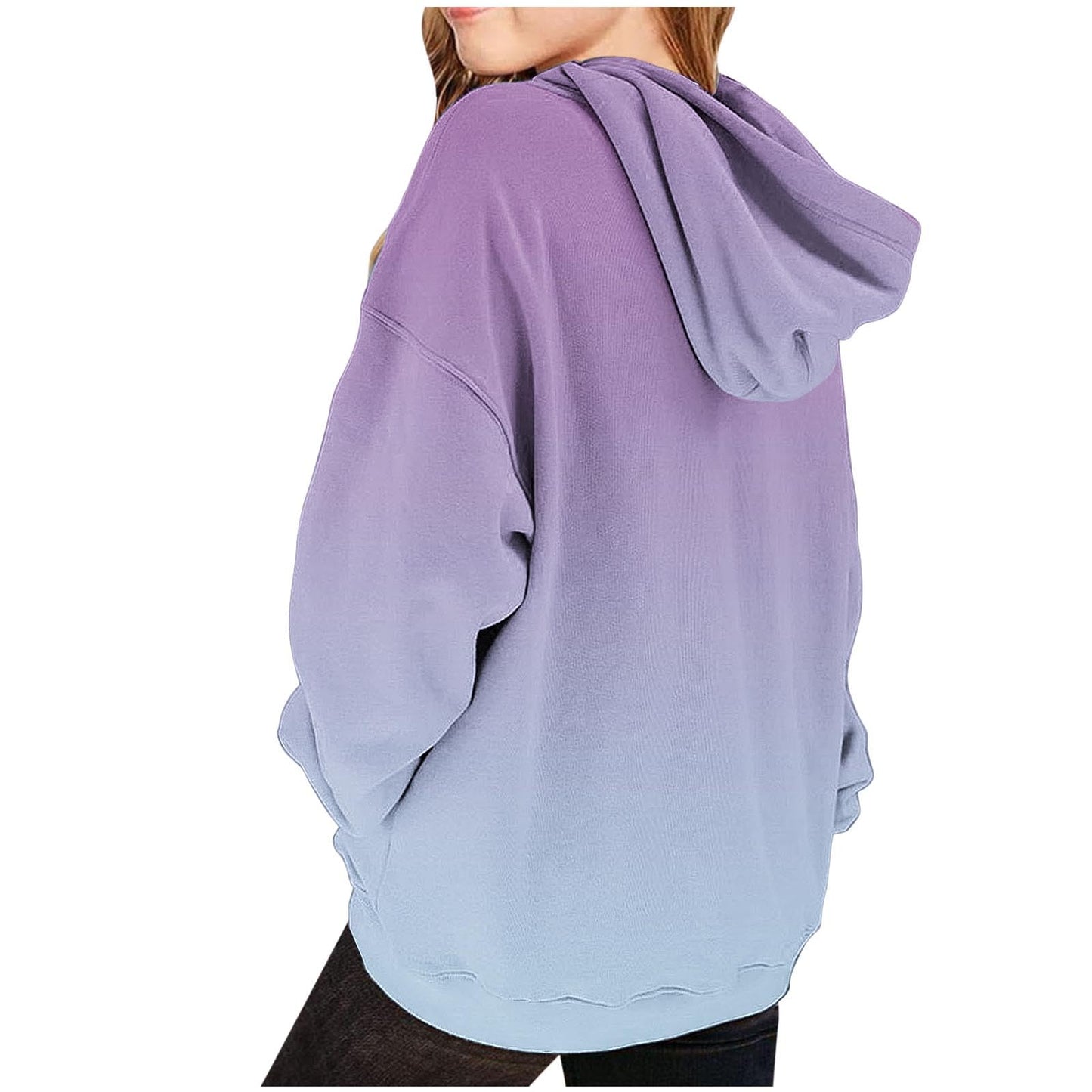 Ayolanni hoodie for teen girls 14-16 Cute Hoodies for Teen Girls Trendy Preppy Hooded Sweatshirts Oversized Long Sleeve Shirts Gradient Clothes for Girls