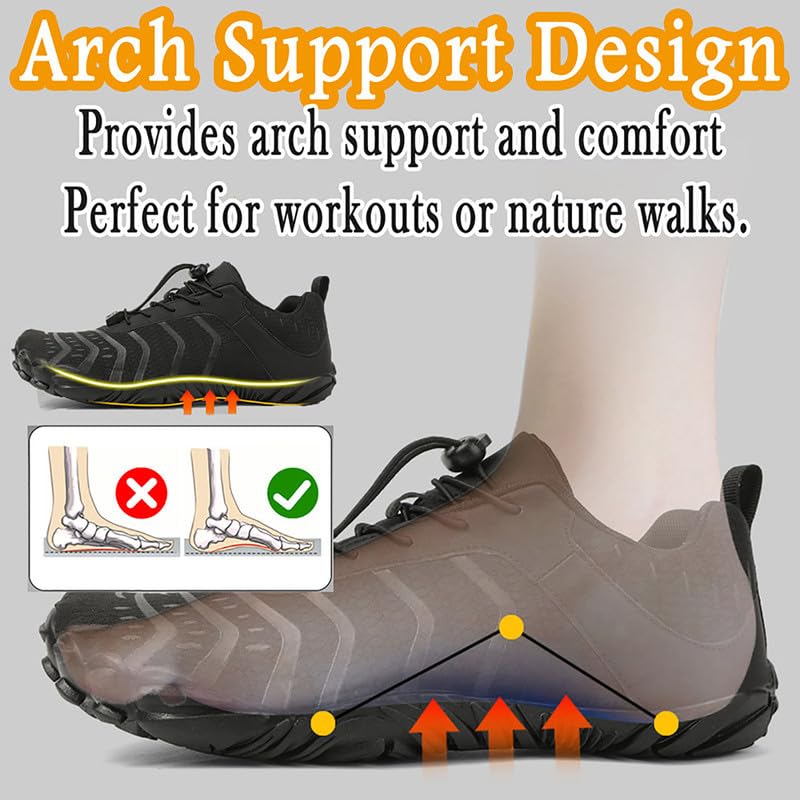 Barefoot Shoes Men Women Minimalist Shoes Zero Drop Workout Cross-Trainer Hiking Water Wide Toe Box Grounded Footwear Weightlifting Walking White
