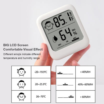 HATUSOKU Digital Thermometer and Hygrometer with Comfort Face Display, Hygrometer, Stand, Magnet, Hanging, Simple, Infectious Disease Prevention, Heat Stroke Prevention (Simple, No Clock)