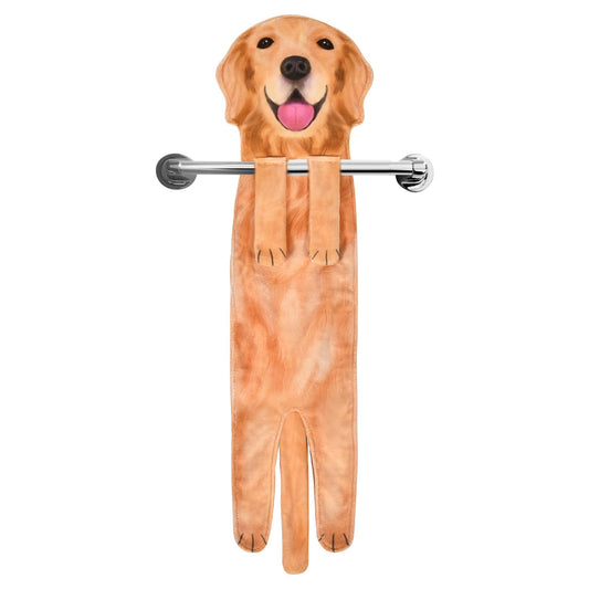 AGRIMONY Golden Retriever Dog Funny Hand Towels for Kitchen Bathroom - Dog Mom Gifts for Women Men- Easter Mothers Fathers Valentines Housewarming Unique Christmas Birthday Gifts for Animal Lovers