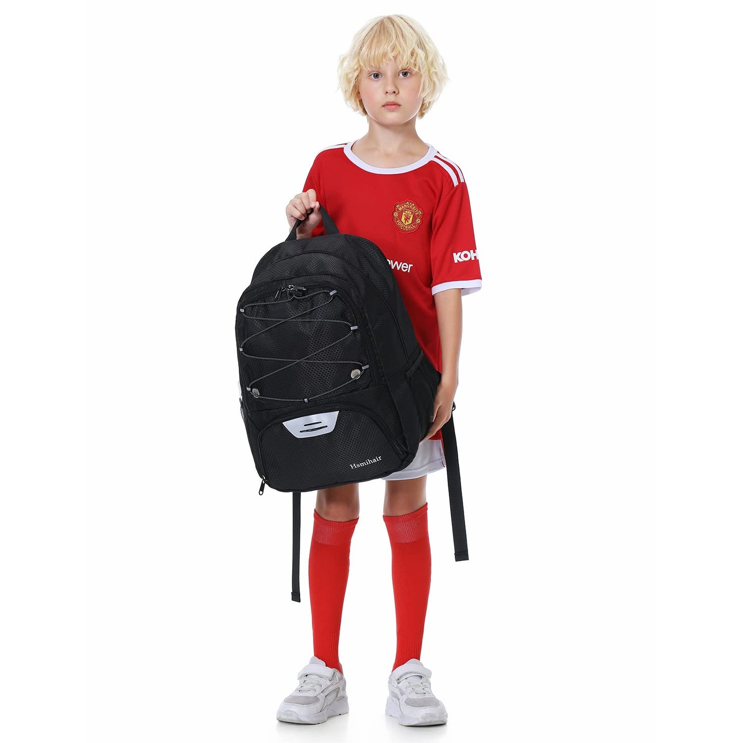 Hsmihair Youth Soccer Bag-Soccer Backpack&Backpack for Football Basketball,with Ball Compartment Separate Cleat Package