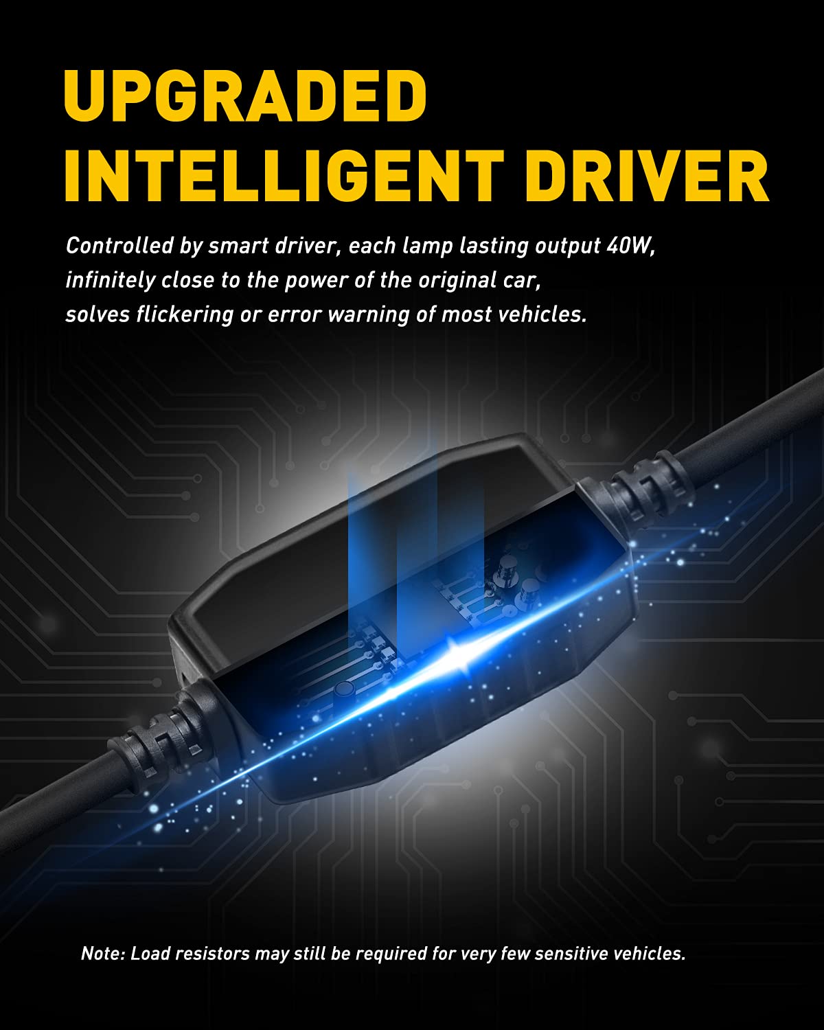 AUXITO H7 LED Light Bulbs 2025, 6000K Cool White CSP LED Chips Fog Lamps Replacement, Plug and Play, Pack of 2