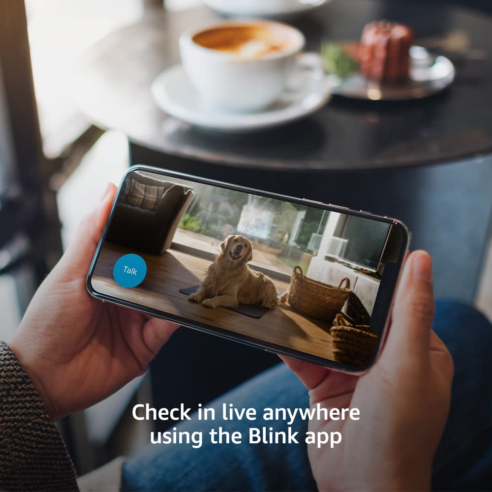 Blink Mini - Compact indoor plug-in smart security camera, 1080p HD video, night vision, motion detection, two-way audio, easy set up, Works with Alexa – 1 camera (Black)