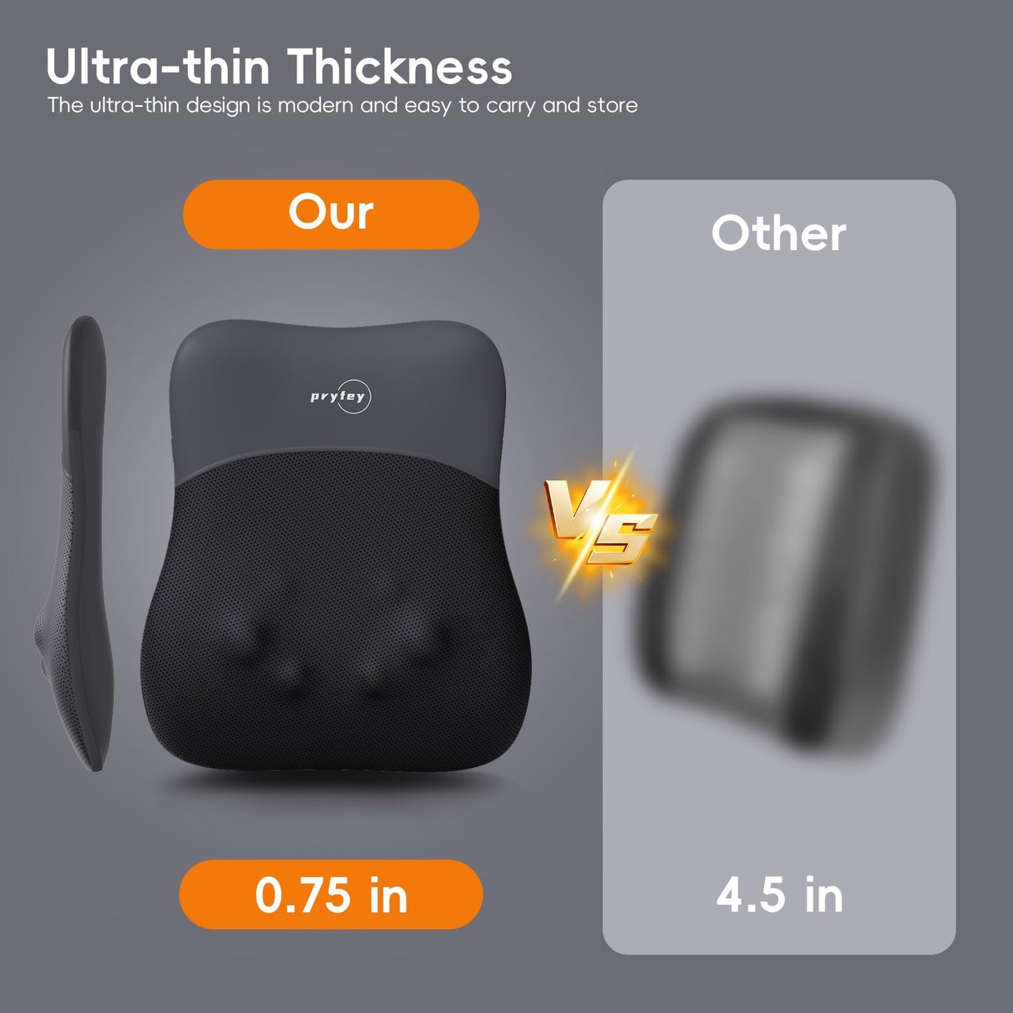 Back Massager, Ultrathin Rolling Up and Down Back Massage with Heat 4D Kneading & Red Light Therapy for Pain Relief Deep Tissue,Shoulder Massager Gift for Men Women Parents Relaxation at Office Car